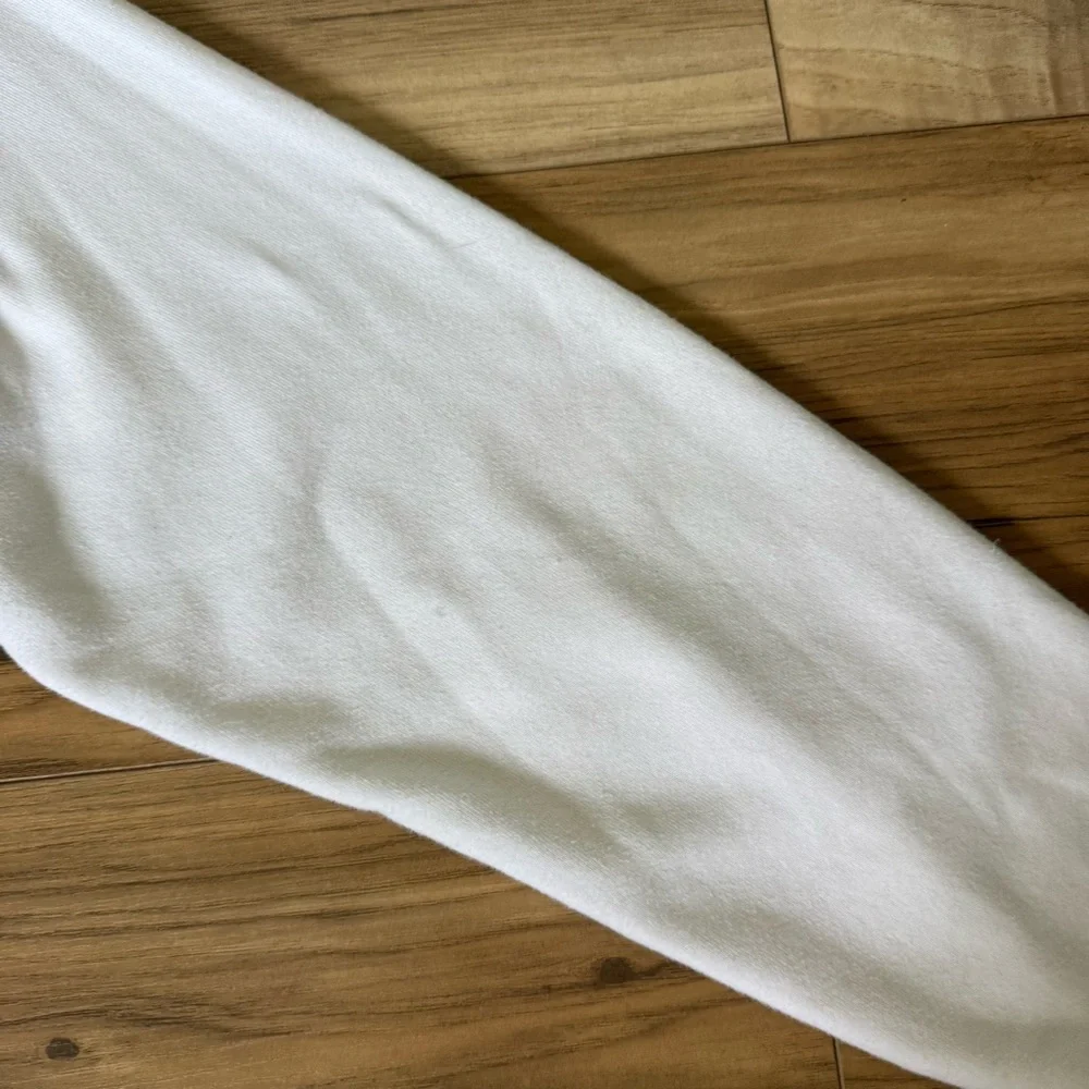 Nike White Embroidered Spell Out Logo Full Zip Up Hoodie Silver Tag Sweatshirt - Picture 8 of 10
